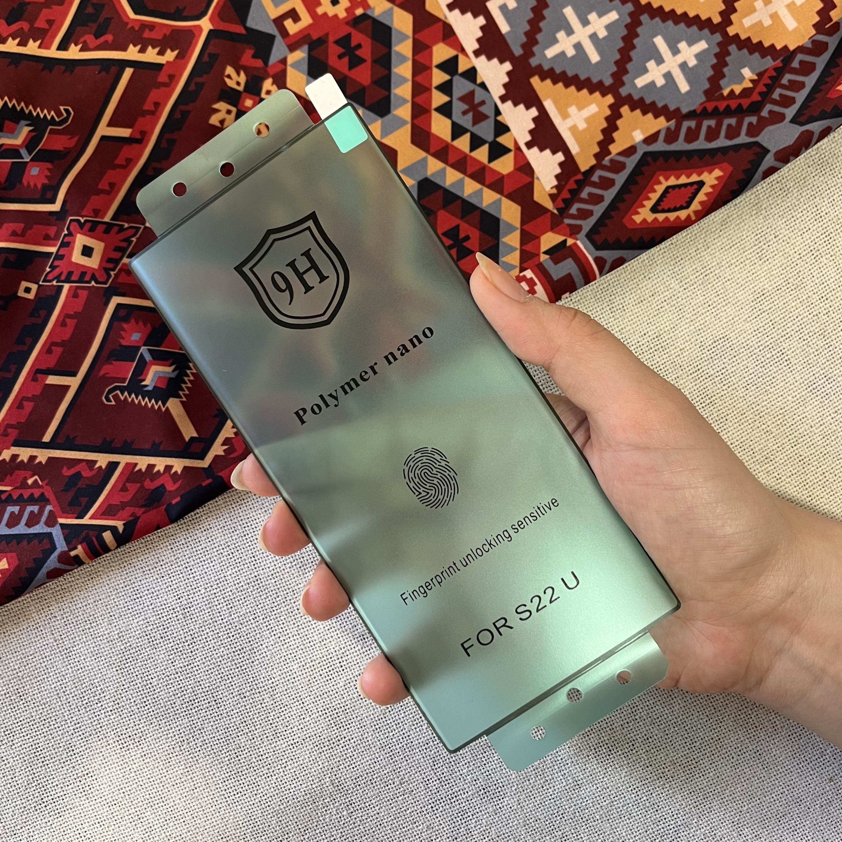 گلس نانو گوشی فول کاور سامسونگ S22 ULTRA ضد ضربه نشکن اورجینال 9H پلیمر نانو Polymer nano