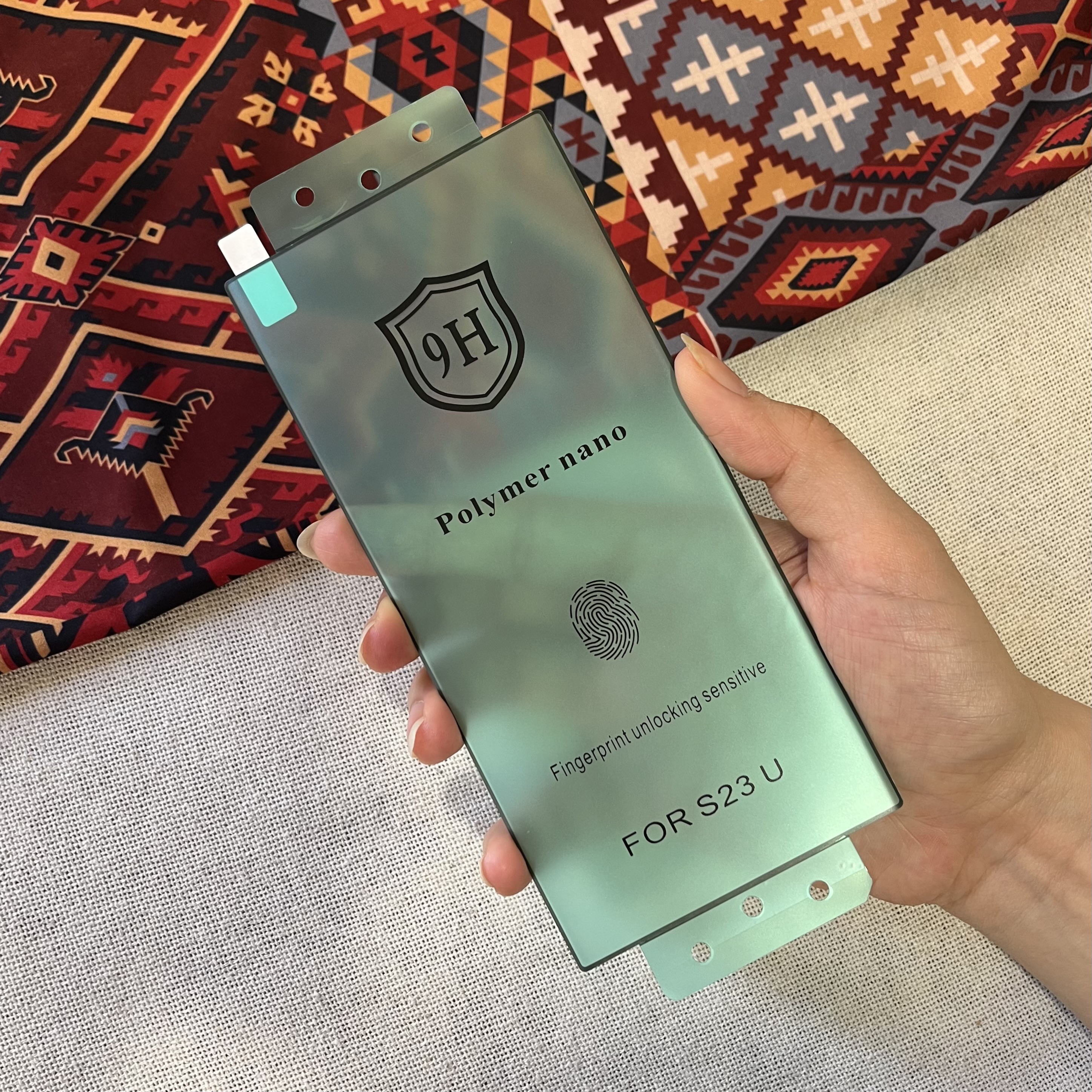 گلس نانو گوشی فول کاور سامسونگ S23 ULTRA ضد ضربه نشکن اورجینال 9H پلیمر نانو Polymer nano