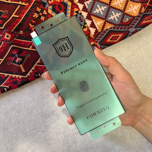 گلس نانو گوشی فول کاور سامسونگ S23 ULTRA ضد ضربه نشکن اورجینال 9H پلیمر نانو Polymer nano