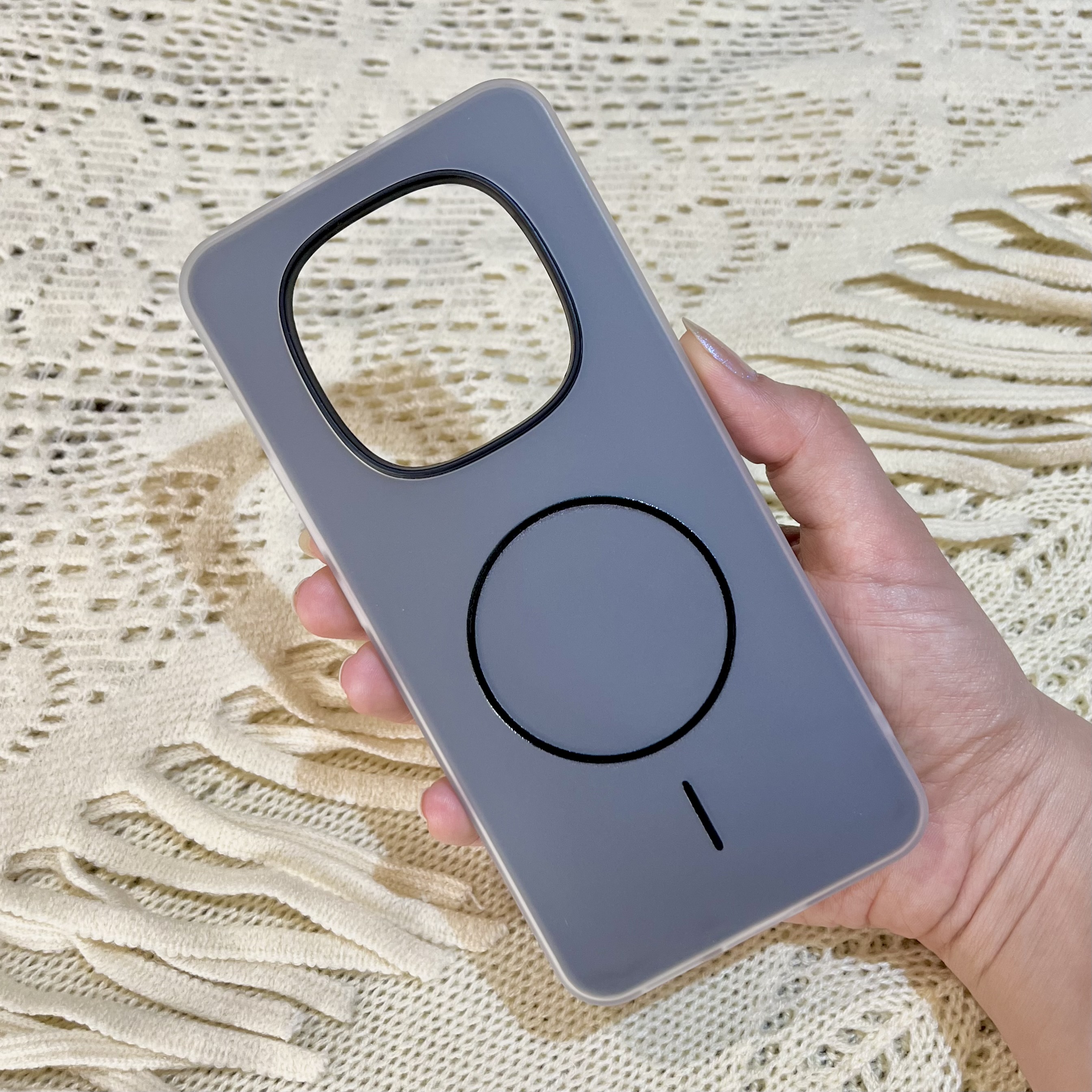 قاب دو لایه مات طرح مگ سیف Xiaomi Redmi Note ۱۵ - مشکی