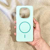 قاب دو لایه مات طرح مگ سیف Xiaomi Redmi Note ۱۵ - سبز پاستیلی