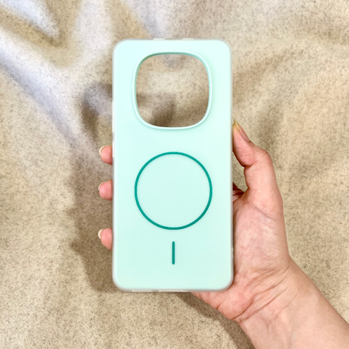 قاب دو لایه مات طرح مگ سیف Xiaomi Redmi Note ۱۵ - سبز پاستیلی