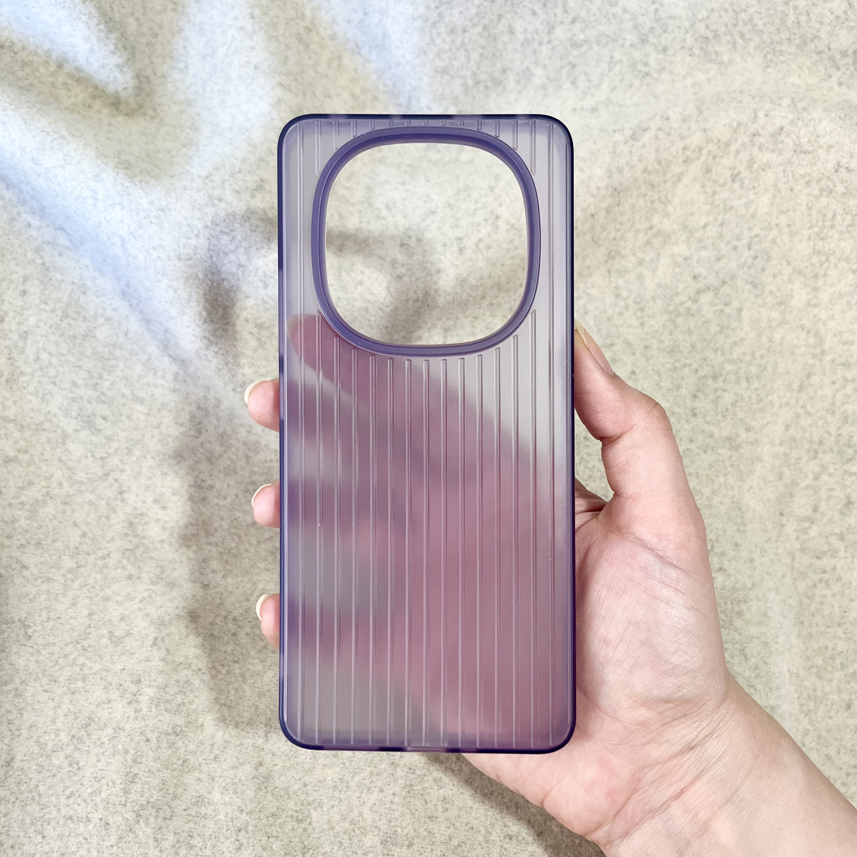 قاب گوشی شیائومی نوت ۱۴ پرو 5g ژله‌ای کرکره ای بنفش | شیائومی NOTE 14 Pro 5g/4g و NOTE 14 Pro Plus