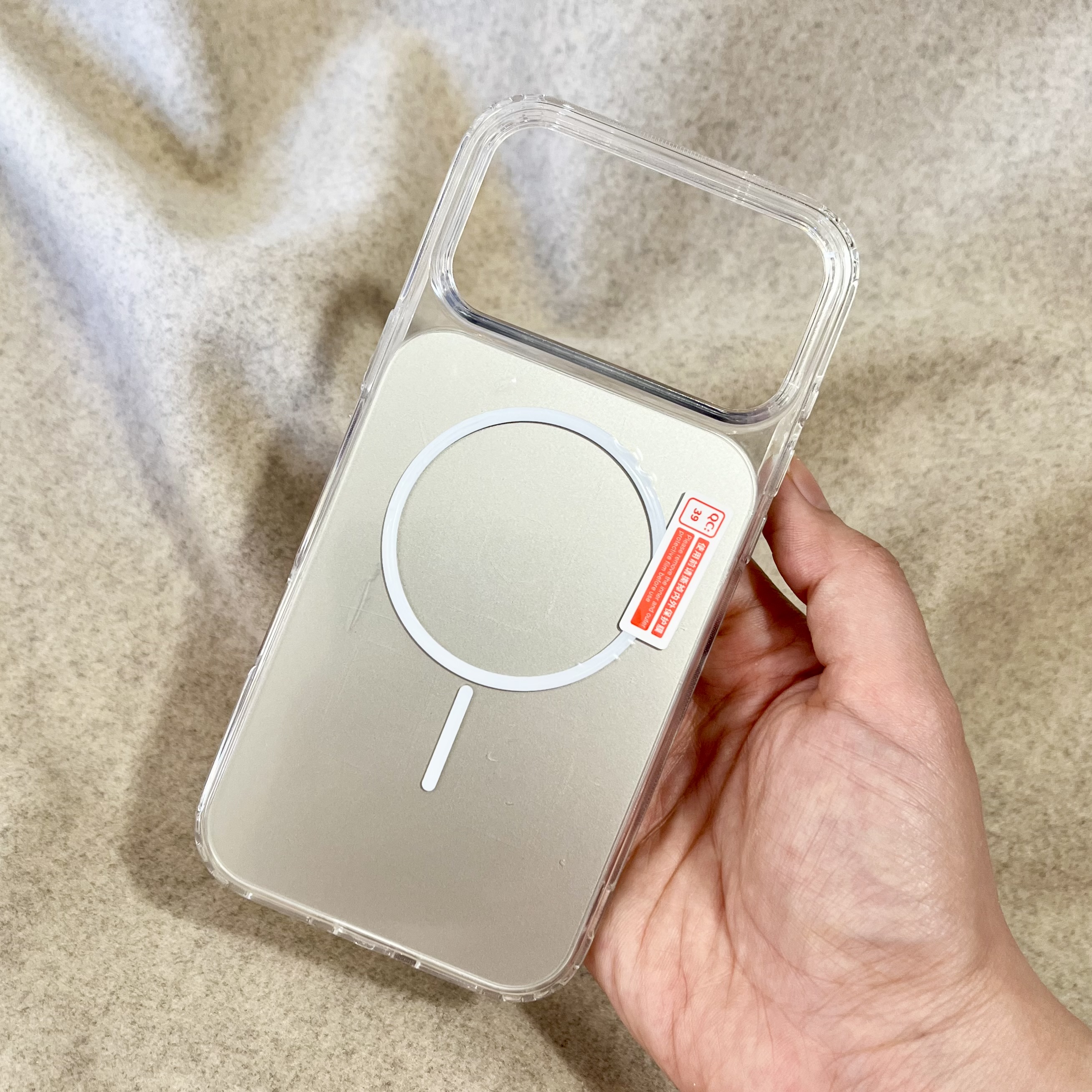 قاب گوشی iPhone 17 Pro Max آیفون مگ سیف Magsafe اورجینال اسپرت ایربگ دار ضد ضربه تیتانیوم صحرایی