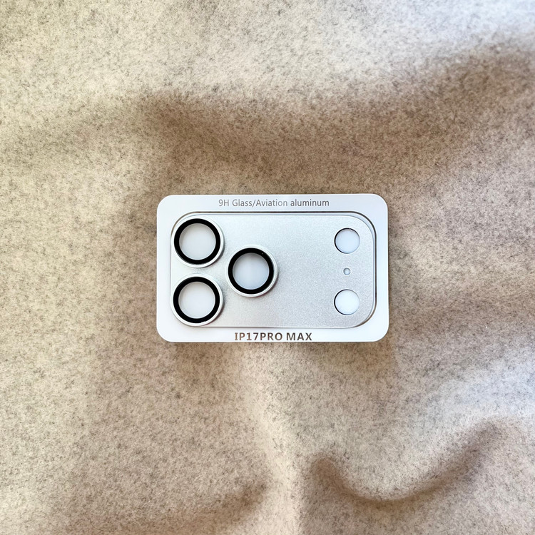 محافظ لنز اورجینال Full Cover فلزی Camera Lens گوشی آیفون 17 پرومکس iPhone 17 ProMax نقره ای