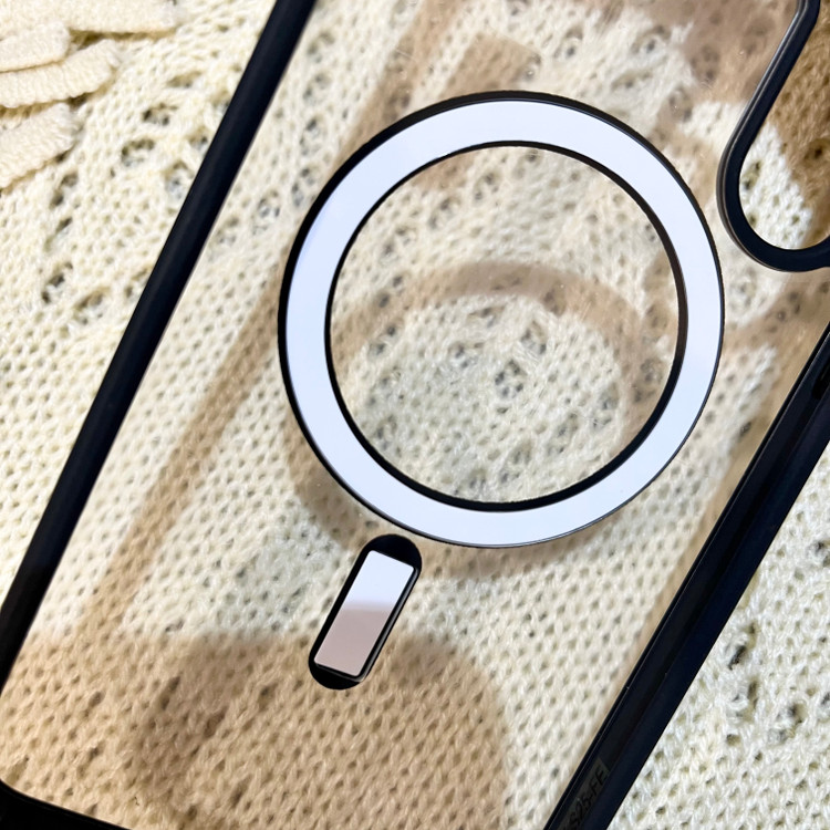 قاب گوشی سامسونگ S24 FE شفاف مگ سیف اورجینال Magnetic - مشکی