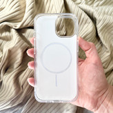قاب گوشی iPhone 15 14 13 آیفون مگ سیف Magsafe اورجینال اسپرت ایربگ دار ضد ضربه سفید