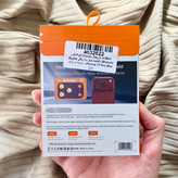 محافظ لنز اورجینال FULL COVER فلزی Mietubl با قابلیت تبدیل به رینگی iPhone17 pro Max - سرمه ای