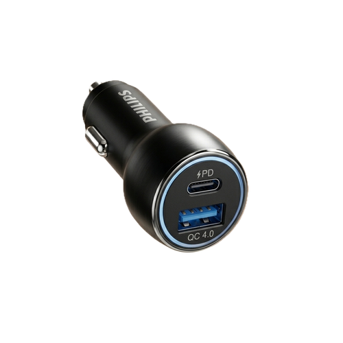 شارژر فندکی خودرو Philips PH100 دو پورت QC4.0 + PD 30W با توان 55W
